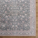 Jacqueleen Traditional Emerald Washable Area Rug