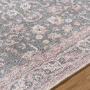 Jacqueleen Traditional Emerald Washable Area Rug
