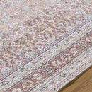 Zehra Traditional Brown Washable Area Rug