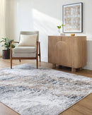 Joshual Modern Dark Brown Area Rug