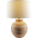 Dino Traditional Brick/White Table Lamp