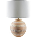 Dino Traditional Brick/White Table Lamp