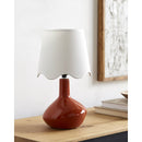 Eiman Rustic Red/White Table Lamp