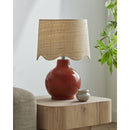 Tereza Rustic Red Table Lamp
