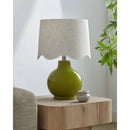 Tereza Rustic Green/Wheat Table Lamp