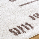 Shareef Modern Dark Brown Washable Area Rug