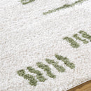Shareef Modern Grass Green Washable Area Rug