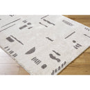 Shareef Modern Charcoal Washable Area Rug