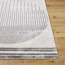 Lyndsi Global Charcoal Washable Area Rug