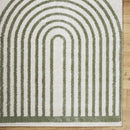 Larita Modern Grass Green Washable Area Rug