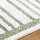 Larita Modern Grass Green Washable Area Rug