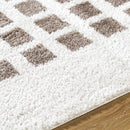 Noam Modern Dark Brown Washable Area Rug