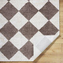 Jason Modern Dark Brown Washable Area Rug