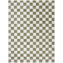 Shera Modern Grass Green Washable Area Rug