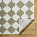 Senior Modern Dusty Sage Washable Area Rug