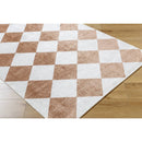 Senior Modern Rust Washable Area Rug