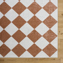 Senior Modern Rust Washable Area Rug