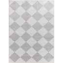 Senior Modern Light Gray Washable Area Rug