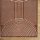 Carter Lake Modern Rust Washable Area Rug