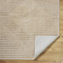 Carissa Modern Light Brown Washable Area Rug