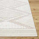 Rosamond Global Beige Washable Area Rug