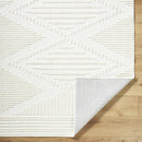 Rosamond Global Cream Washable Area Rug