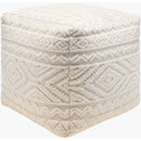 Jaie White/Ash Pouf