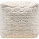 Cira White Pouf