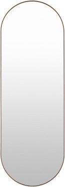 Ellyn Modern Dark Brown Wall Mirror