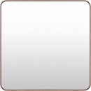 Louvenia Modern Dark Brown Wall Mirror