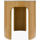 Krystil White End Table