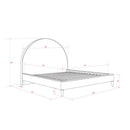 Sascha Gray/Dark Brown Upholstered Bed