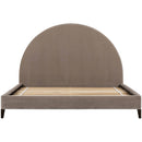 Sascha Gray/Dark Brown Upholstered Bed