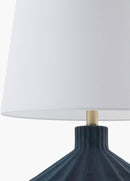 Malky Traditional Dark Blue Table Lamp