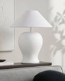 Shaketa Traditional White Floor Lamp