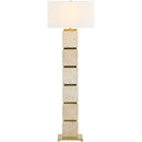 Baudilio Traditional Yellow/Brown Floor Lamp