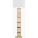 Baudilio Traditional Yellow/Brown Floor Lamp