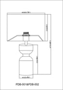 Shaneaka Modern Black Table Lamp