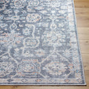 Eleni Traditional Black/Denim Washable Area Rug - Vivir x Livabliss
