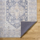 Lorelai Traditional Black/Light Beige Washable Area Rug - Vivir x Livabliss
