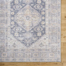Lorelai Traditional Black/Light Beige Washable Area Rug - Vivir x Livabliss
