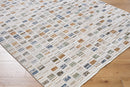 Latisia Modern Slate Blue Washable Area Rug