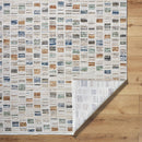 Latisia Modern Slate Blue Washable Area Rug