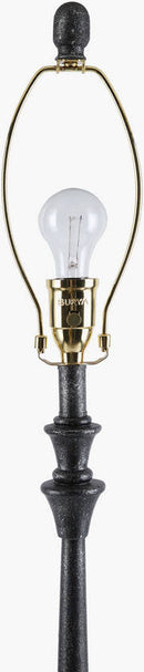 Mikia Rustic Black Floor Lamp