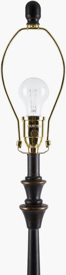 Mikia Rustic Black/White Floor Lamp