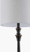 Mikia Rustic Black/White Floor Lamp