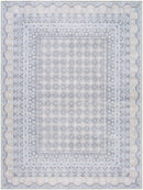 Rainier Cottage White/Pale Blue Washable Area Rug - Our PNW Home x Livabliss