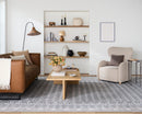 Rainier Cottage White/Pale Blue Washable Area Rug - Our PNW Home x Livabliss