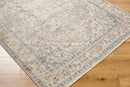 Maria Elena Traditional Taupe/Dark Blue Area Rug - Galey Alix Livabliss