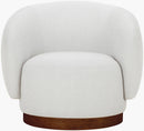 Finlayson Ivory/Brown Accent Chair - Galey Alix x Livabliss